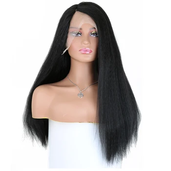 Прозрачен къдрава перука с директни връзки 13х4 см, предварително выщипанный перука от човешка коса с бразилска завързана закопчалки за Яки, за жени от естествена коса