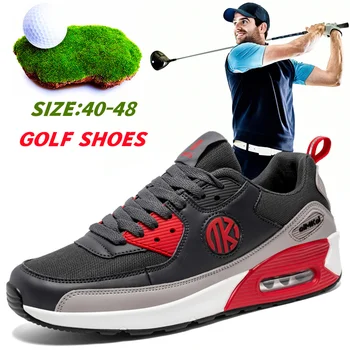 Професионална мъжки обувки за голф, На въздушна възглавница, Мека и удобна устойчива на плъзгане, спортни обувки за дейности на открито, маратонки за бягане