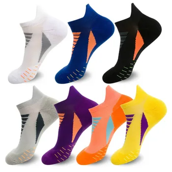 Професионални чорапи за джогинг, Памучни Дебели Хавлиени Чорапи, Летни Баскетбол Тенис мъжки Спортни чорапи, Заглушителен Влагата.