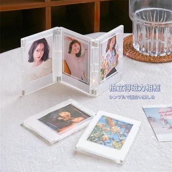 Рамка за фотокарточек Kpop Idol 3-инчов магнит, Мини Акрилни Магнитни Рамки за снимки, Прозрачна Акрилна Поставка за визитки