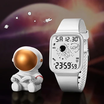 Ръчен часовник Kawaii Аниме Astronaut Сладки Мультяшные Подаръци за момичета и студенти за рожден ден Водоустойчив програма Моден Календар Хронометър, Часовници