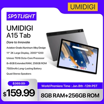 [Световна премиера] UMIDIGI A15 Tab Android 13 Smart tablet 8 + 8 GB RAM 256 GB ROM 11 