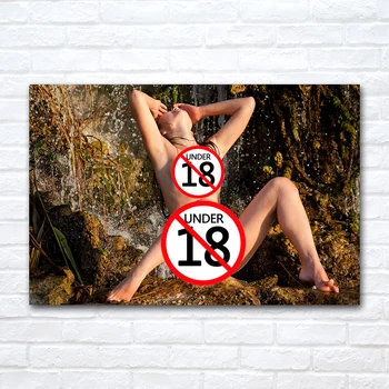Секси гол момиче, Плакати с мокро тяло, Щампи върху платно, Модерна стенни картини за дома спални