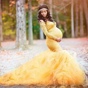 Секси дантелено рокля за фотосесия бременни от тюл, дълго женствена рокля за бременни, на макси рокля за фотосесии на бременни, дрехи за бебе душ