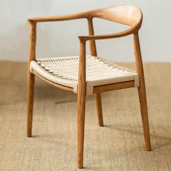 Скандинавски модерен стол за хранене Салон Ръчно изработени Кухня Стол за спалня Офис Дървени столове, Шезлонг за трапезария, Мебели за хранилки за птици