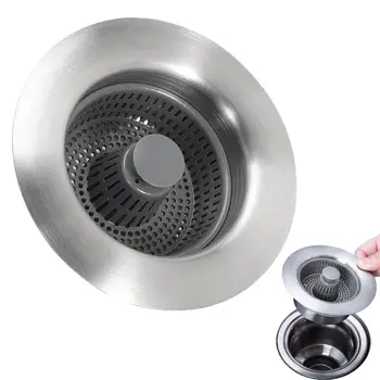 Сливное сито за мивки, 3 в 1, Кухненски окото кошница от неръждаема стомана, филтър за мивка, водосточни филтър за кухня, аксесоари за баня