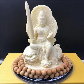 Статуята на Буда е най-висока през август с Лъв, украса на стаята, за дзен-медитация, Щастлив Буда