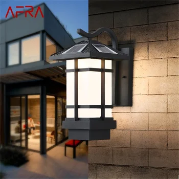 Стенен лампа AFRA Solar, модерно улично led аплици, Водонепроницаемое вътрешно осветление за верандата, балкона, на двора, на вилата, на пътеката