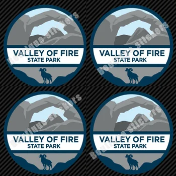 Стикер 4X Valley of Fire State Park, Вырезанная от винил, Парк, щата Невада, Езерото Мийд, Топла Разпродажба, Водоустойчив Стикер, Декоративна стикер за кола