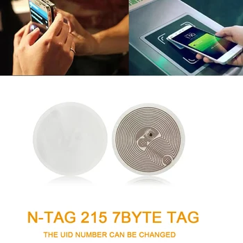 Стираемая стикер с номер uid NFC съвместим с N-TAG 213 Универсални етикети-NFC етикети За телефонни бележки 13,56 Mhz 215 7-байтовая Издател