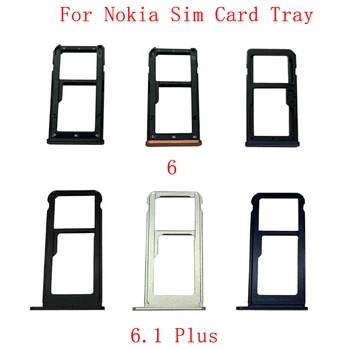 Тава За SIM-карти на Притежателя Слота За SIM-карти на Nokia 6 6.1 Plus X6 Memory microSD резервни Части За Ремонт на Тавата За Sim-карти