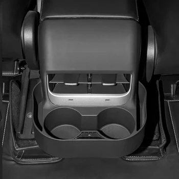 Титуляр Чаши Вода за Вентилационни Отвори на Задната Седалка на Автомобил Tesla Model 3 Y 2019 - 2023 За Съхранение на Мобилен Телефон, Органайзер За Съхранение на Задната Воздуховыпуска