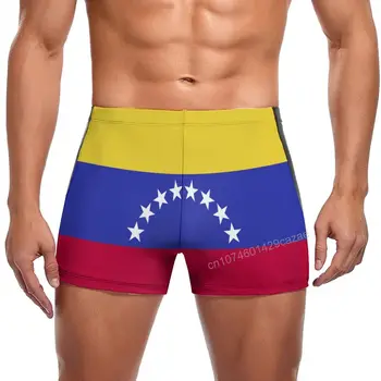 Топене с флага на Венецуела, бързо съхнещи къси Панталони за мъже, Плажни шорти за плуване, Летен подарък