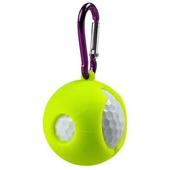 Топка за голф със силиконов ръкав, защитен калъф, притежателят на чанти, спортни уреди за тренировки по голф, аксесоари за голф, двоен калъф за топката