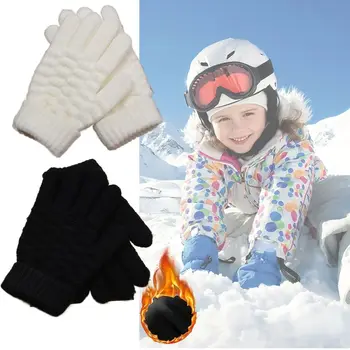 Топло есенно-зимни ръкавици, топло за ръце, Издръжливи, сгъстено детски ръкавици, Ветроупорен възли ръкавици за момчета и момичета