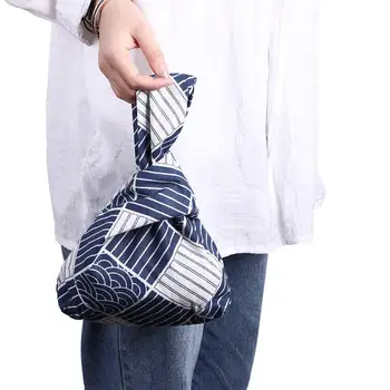 Тънък памучен чанта-тоут в японски стил, портфейли, чанти и калъфи за ключове, ръчна чанта, чанта за китката