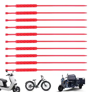 Универсални вериги за сняг за гуми, 10 бр., Съвместим регулируема тяговый каишка за гуми, аксесоари за мотоциклети за покрити със сняг пътища, кал път