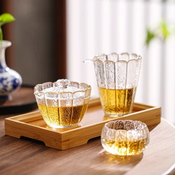 Чаена чаша с Гайваньем от тиква стъкло, домашна Голяма Чаена чаша, Традиционен китайски чай набор от Кунг-фу