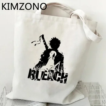 Чанта за пазаруване Zaraki Kenpachi Bleach Ichigo от памук, чанта за пазаруване bolsa, тъкани многократно чанта за носене