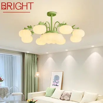 ЯРКИ съвременни led таван полилеи, креативен дизайн, Зелена подвесная лампа за дома спални хол